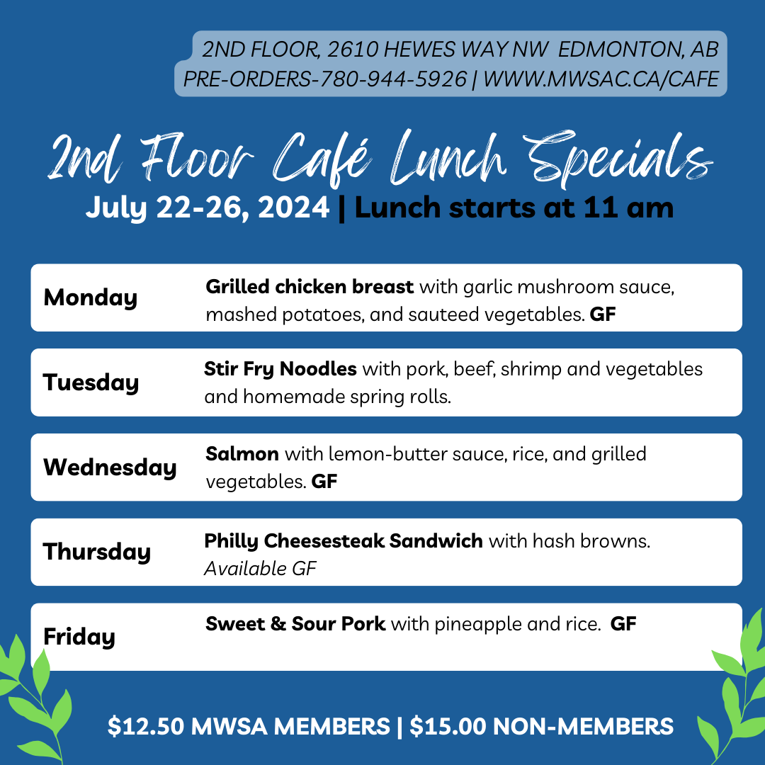 mwsa 2nd floor cafe lunch specials july 2024