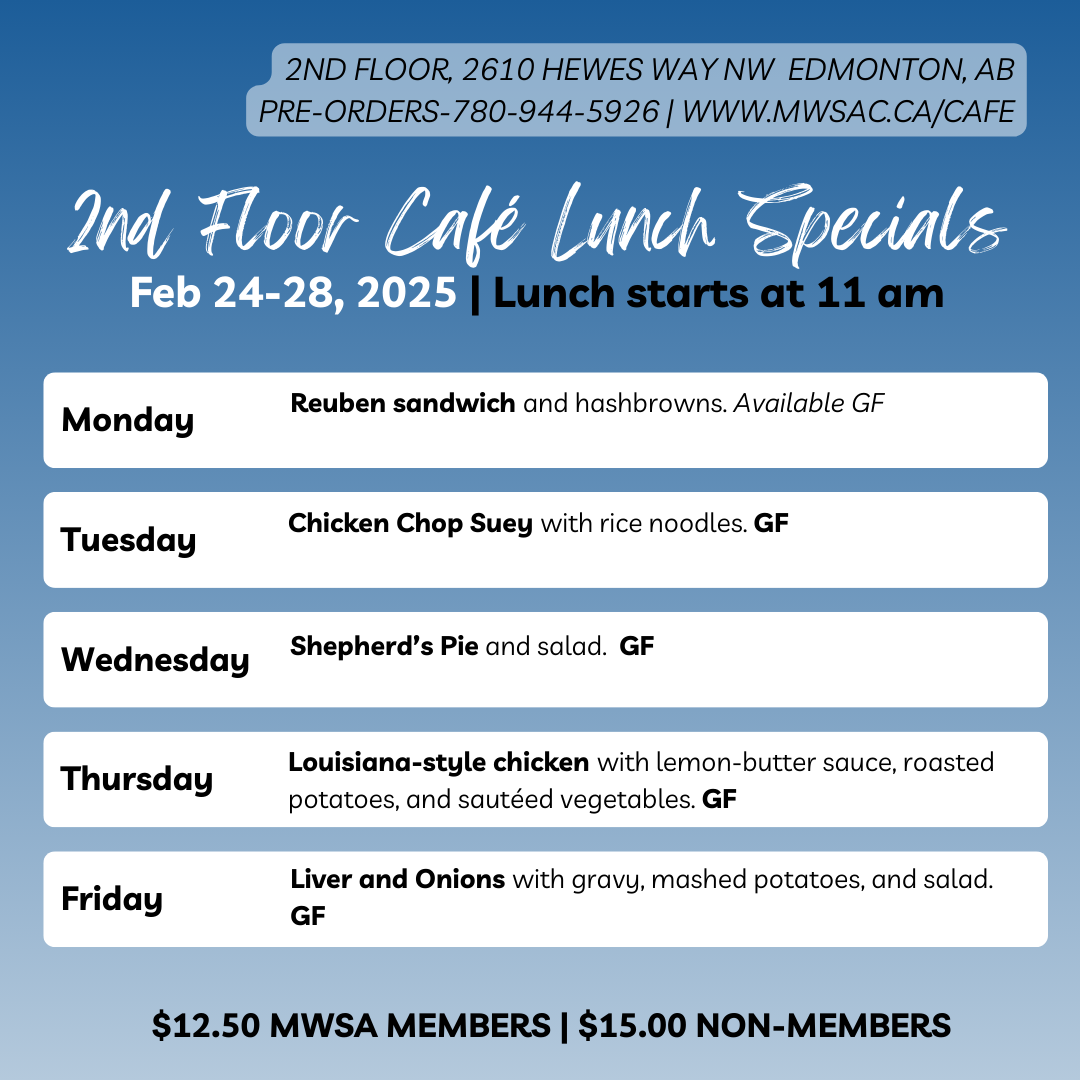 mwsa 2nd floor cafe lunch specials february 2025