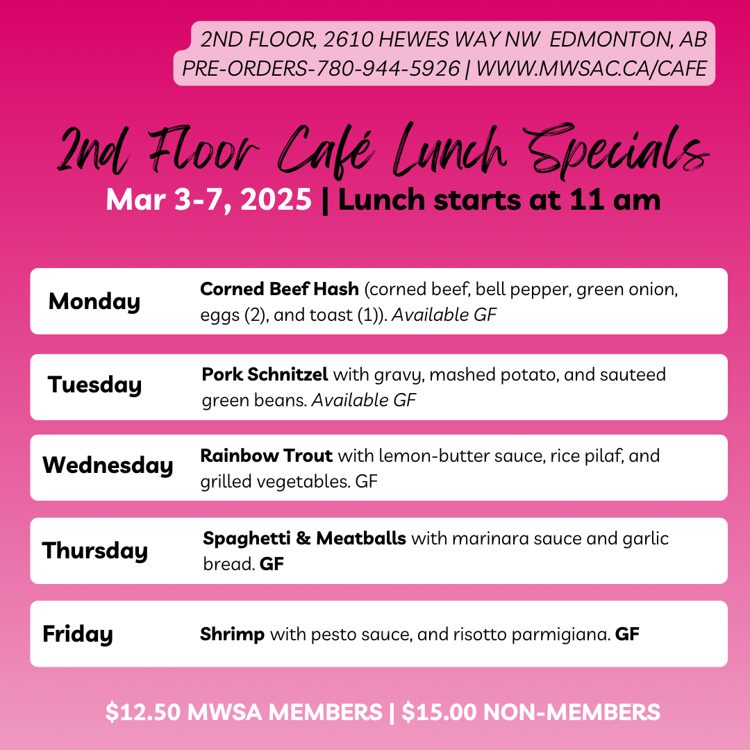 mwsa 2nd floor cafe lunch specials