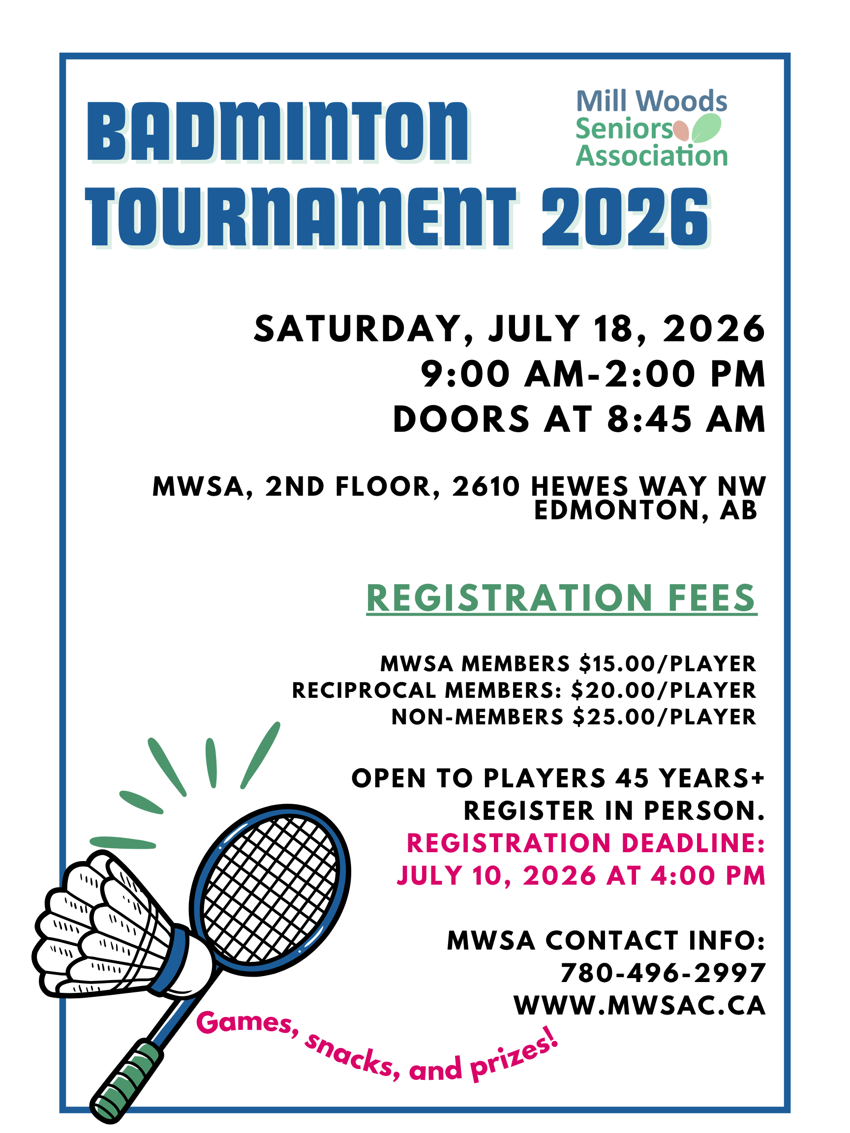 mwsa badminton tournament 2026